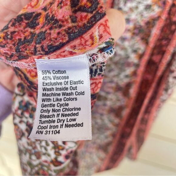 True Craft Tapestry Print Sleeveless Flowy Top Bohemian Large - Picture 5 of 7